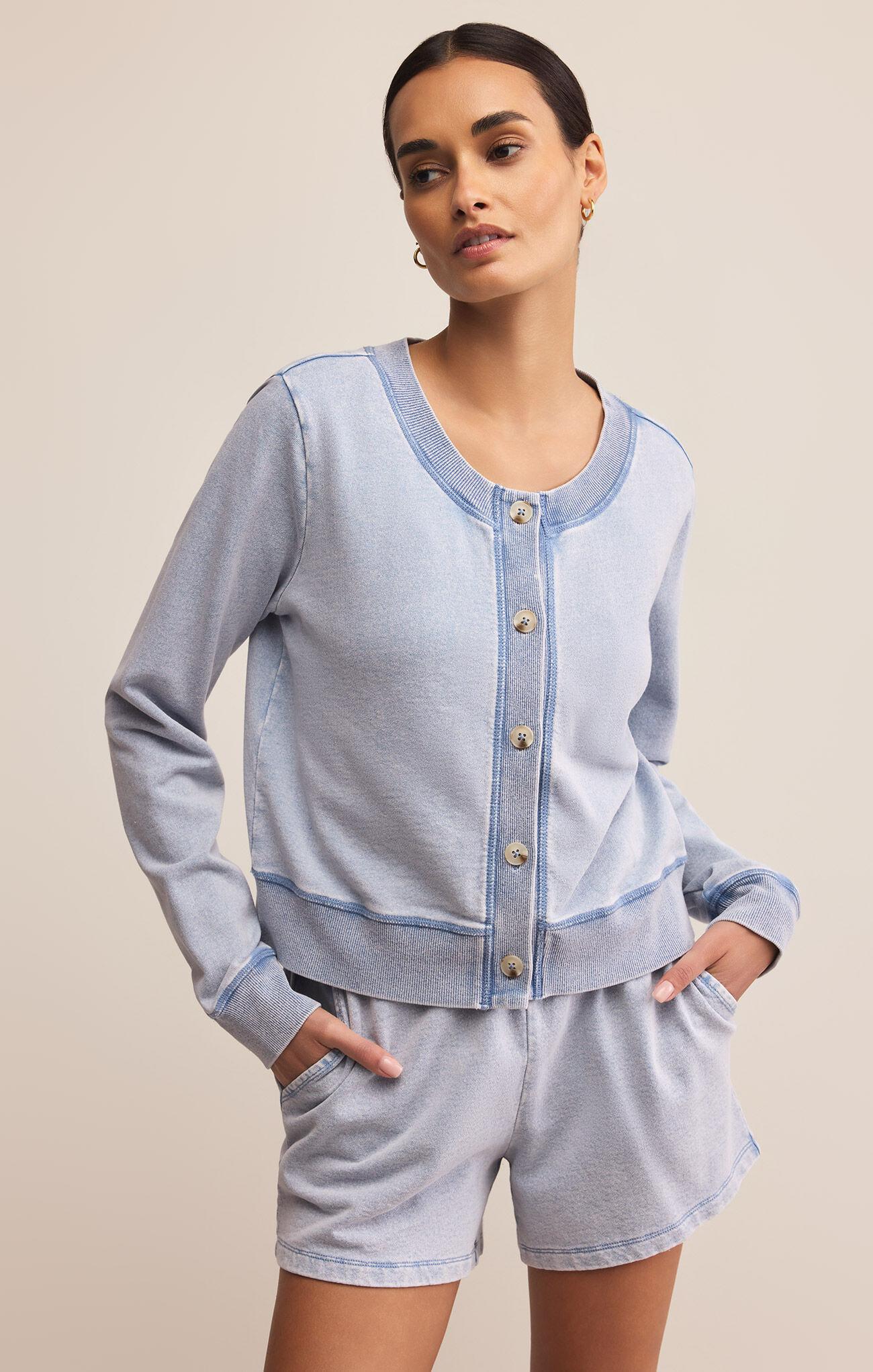 Z Supply Daily Knit Denim Cardigan