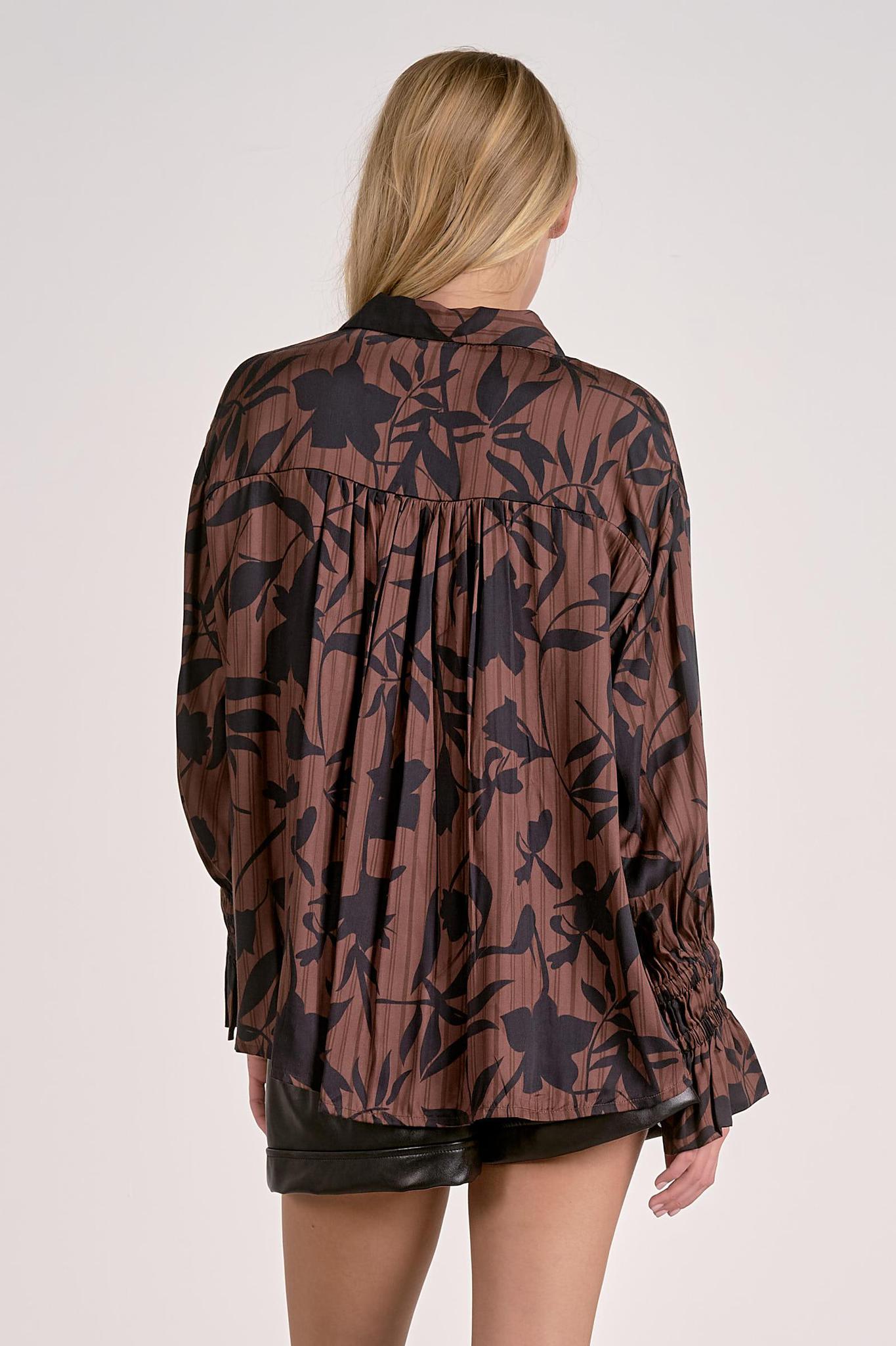 Elan Autumn Floral Blouse