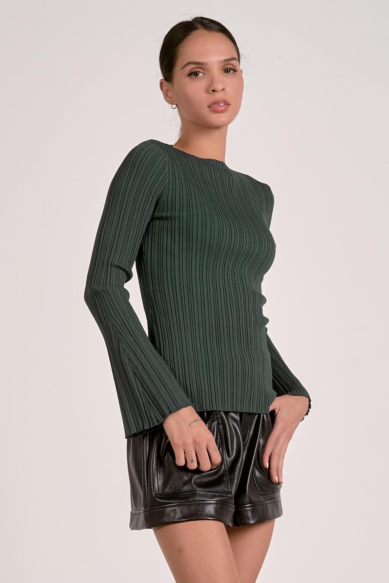 Elan Flared Sleeve Top