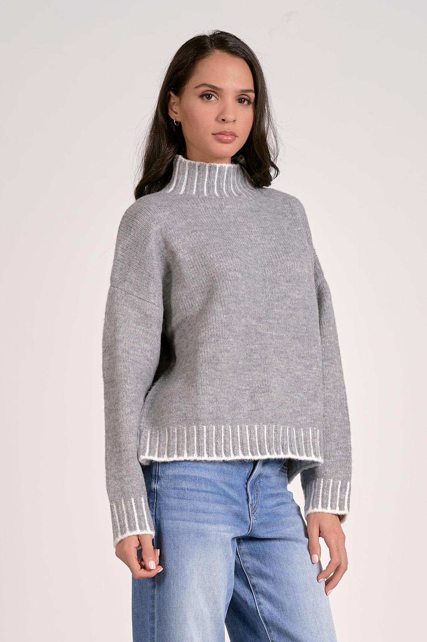Elan Valma Mock Turtleneck Sweater