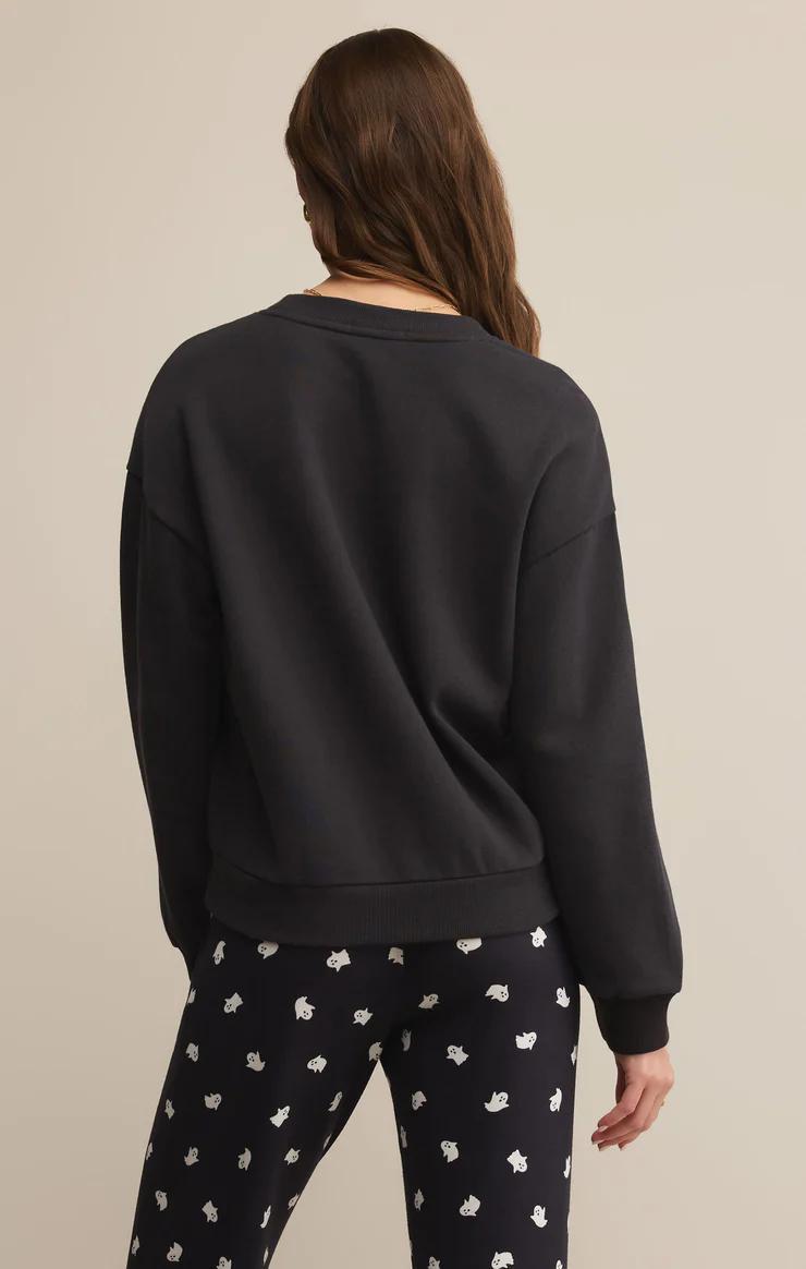 Z Supply Classic Hey Boo Crew Sweatshirt