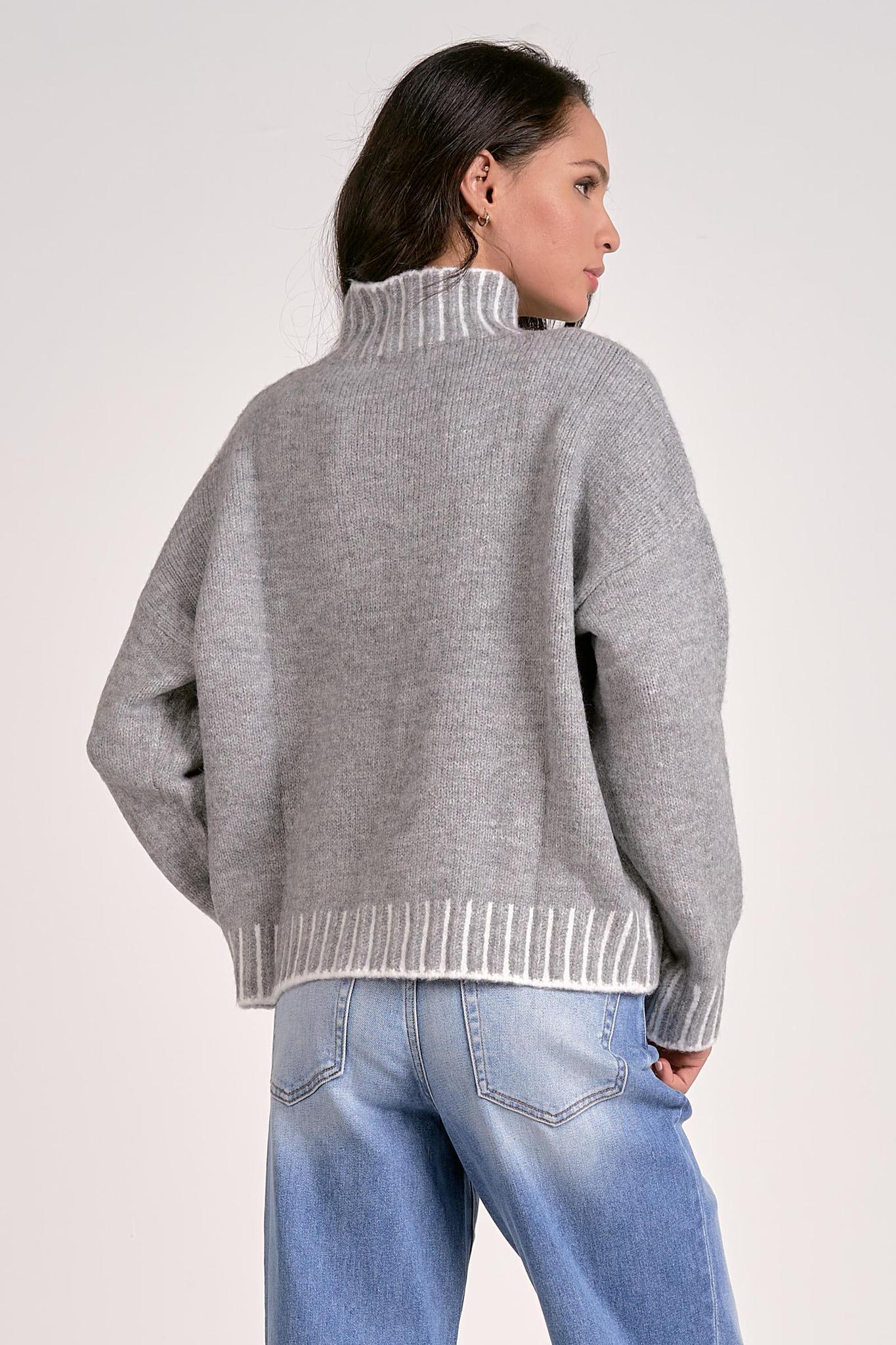 Elan Valma Mock Turtleneck Sweater