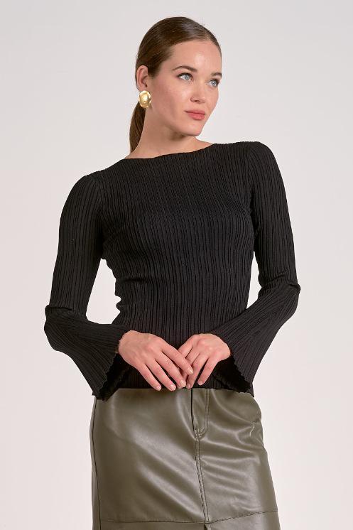 Elan Flared Sleeve Top