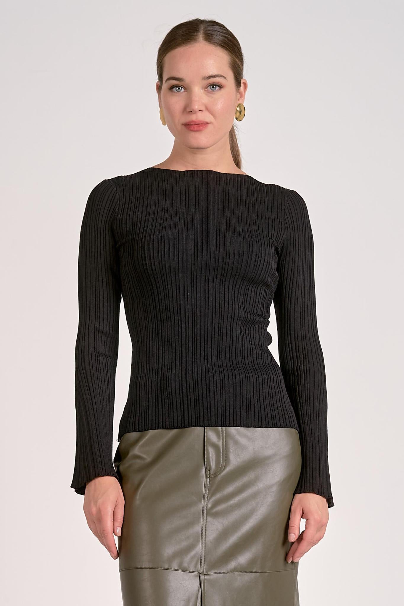 Elan Flared Sleeve Top