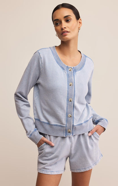 Z Supply Daily Knit Denim Cardigan