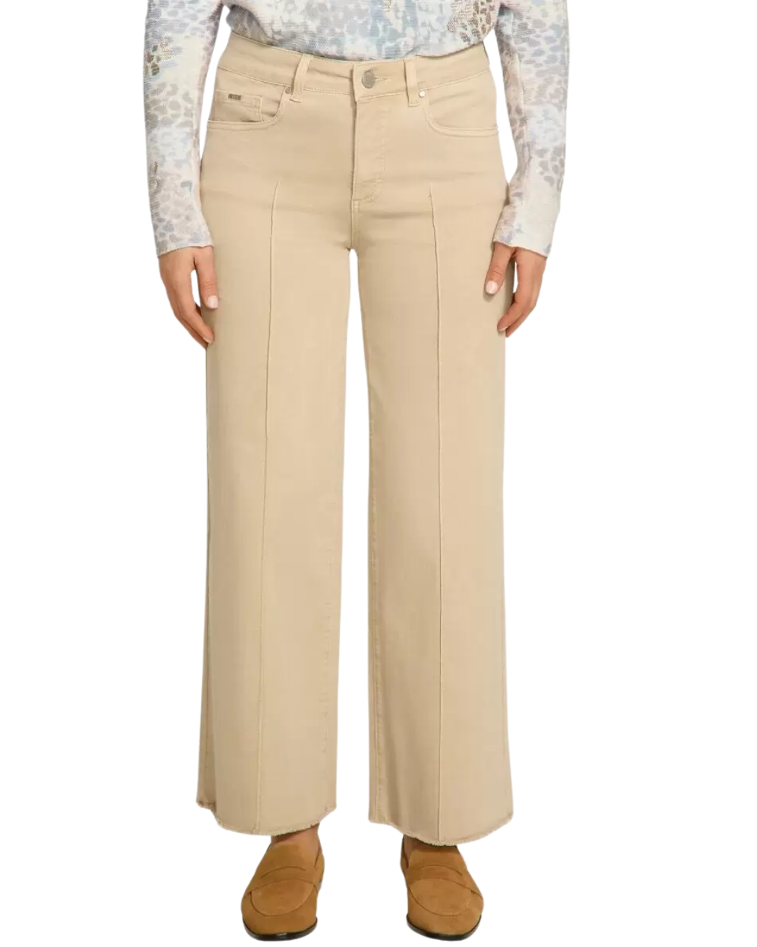 FDJ Olivia Wide Leg Ankle Sand