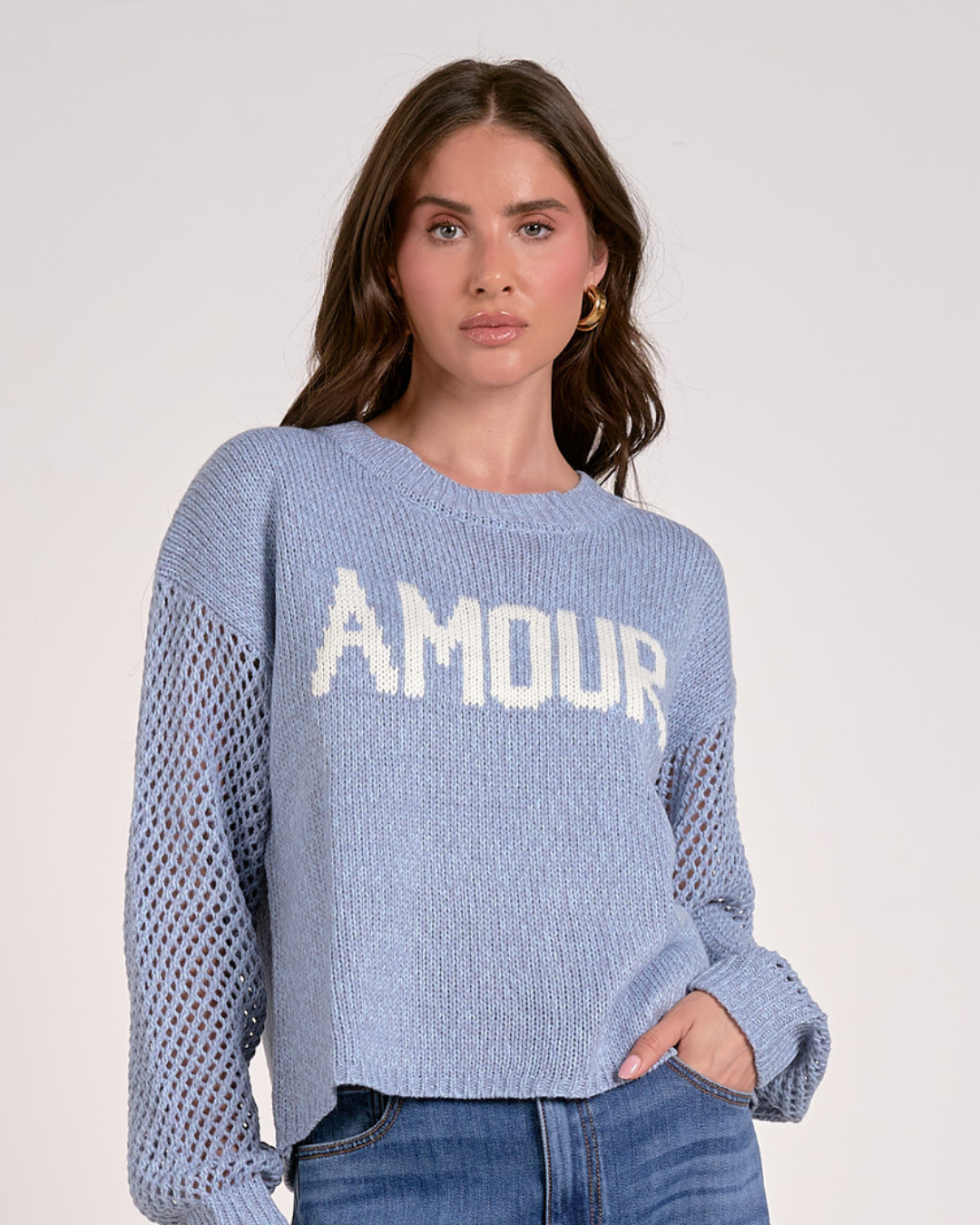 Elan Amour Light Blue Sweater
