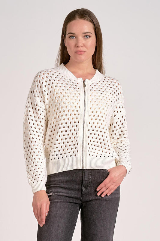 Elan Aster Zip Up Sweater Cardigan