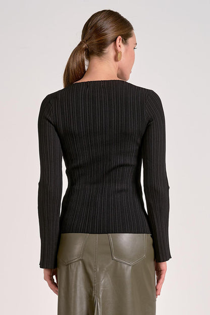 Elan Flared Sleeve Top