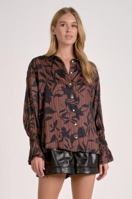 Elan Autumn Floral Blouse
