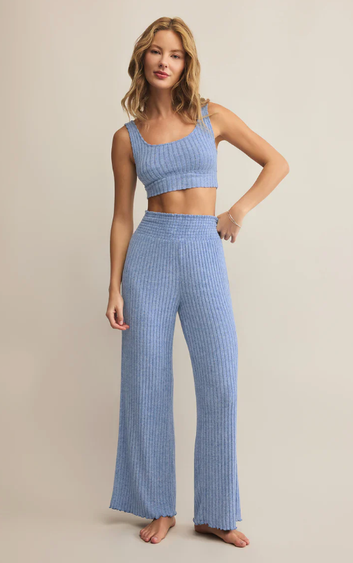 Dawn Smocked Rib Pant Riviera