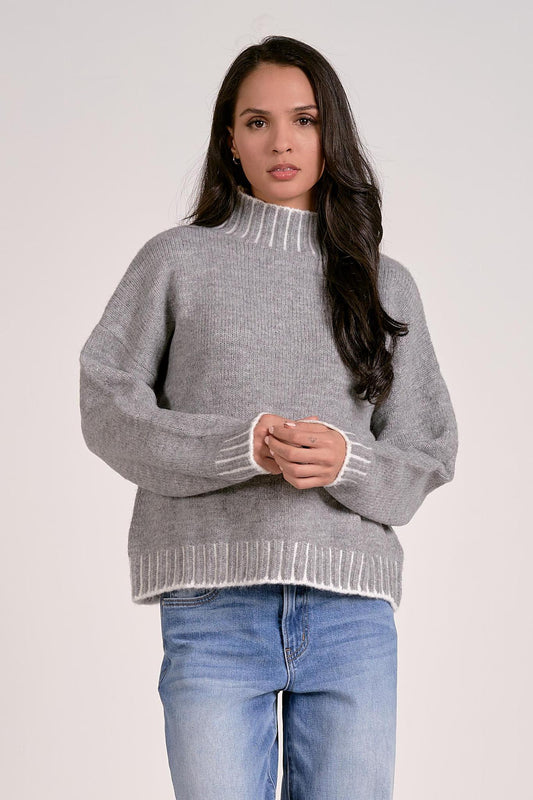 Elan Valma Mock Turtleneck Sweater